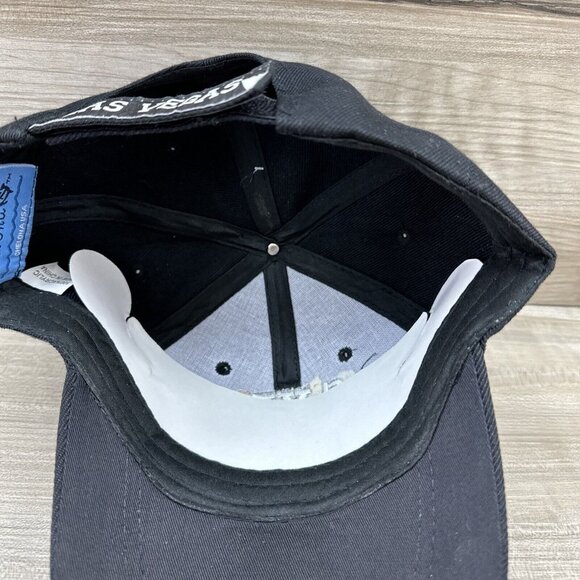 Chelona Mens Strapback Snapback Hat Black Embroidered Las Vegas Logo Baseball - Picture 8 of 9